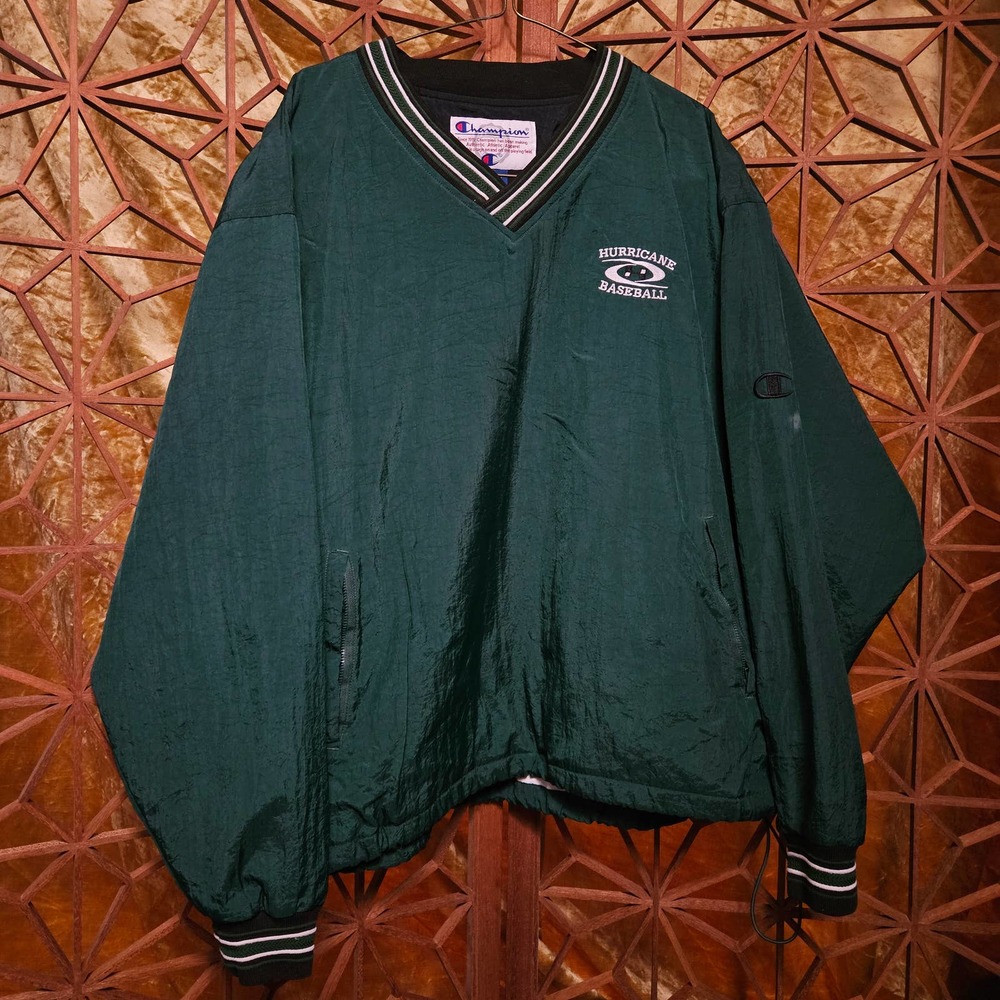 Vintage Y2K Champion Pullover Hurricane Baseball XL